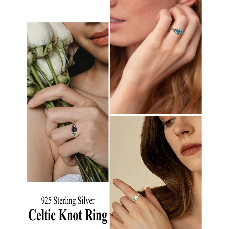 Elegant Purple Amethyst Sterling Silver Ring (925)