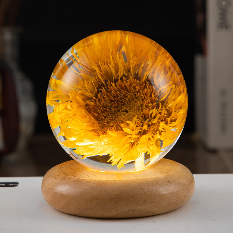 Flower Crystal Ball Lamp