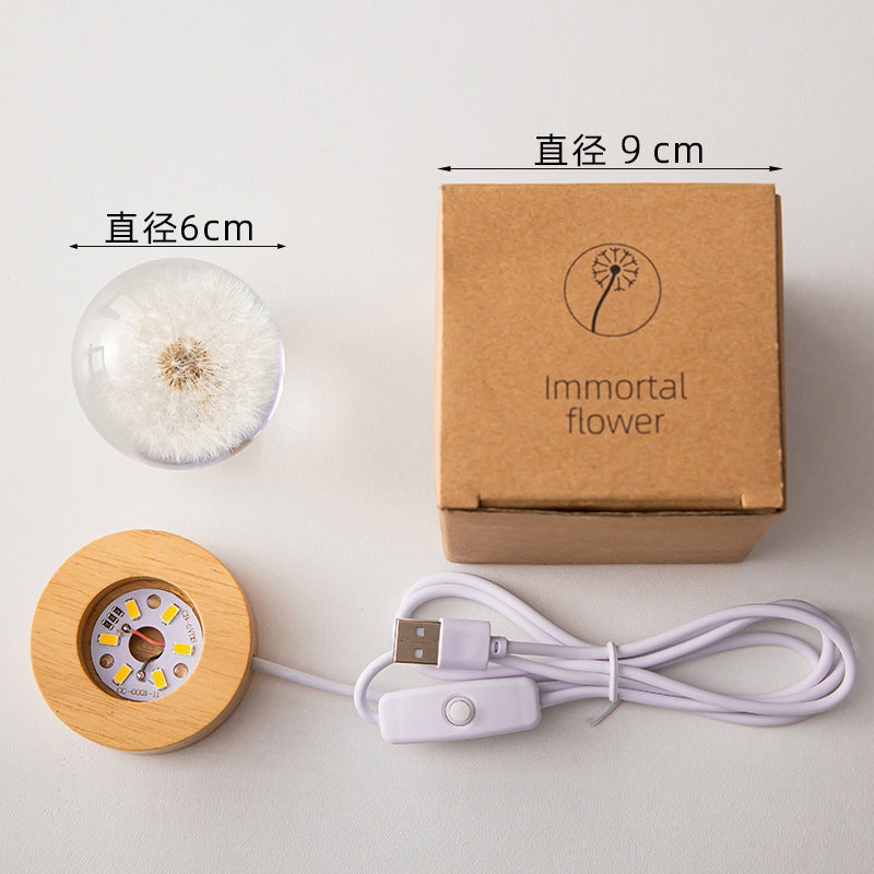 Flower Crystal Ball Lamp